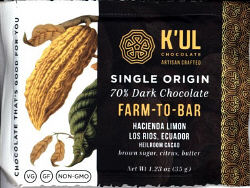 K'ul Chocolate - 70% Dark Hacienda Limon, Los Rios, Ecuador