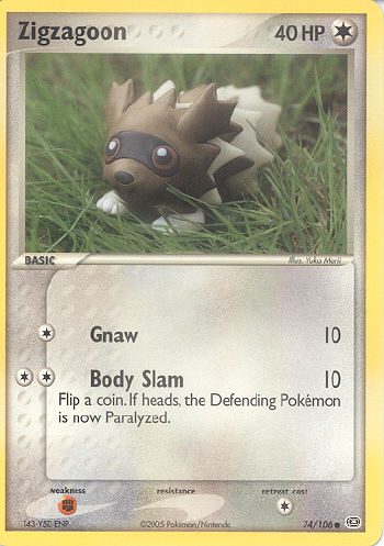 Zigzagoon Card