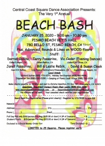 Flyer for Central Coast Beach Bash