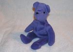 Teddy (violet, old face) - (Beanie Baby)