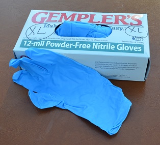 Gloves, 12-mil Long-Cuff Nitrile Gloves (blue)