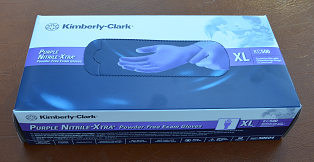 Kimberly-Clark powder-free nitrile gloves (XL, purple)