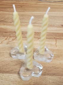 Candle Mold, Spirals small set of 3