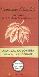 Arauca, Colombia Dark Milk Chocolate 60% (Castronovo)
