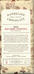 Dandelion - Rio Caribe, Venezuela 85% 2012 Harvest