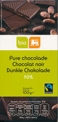 Bio Pure Chocolade 70% (Delhaize Le Lion)