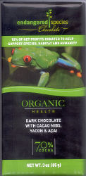 Organic Dark Chocolate with Cacao Nibs, Yacon & Açaí (Endangered Species)