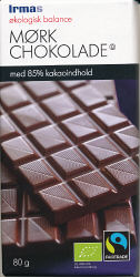 Irmas - 85% Mørk Chokolade