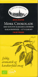 61% Mørk Chokolade med Knuste Karamelliserede Kakaobønner (Caramelized Nibs) (Løgismose)