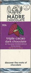 Madre Chocolate - Triple Cacao all Hawaiian Limited Edition Kona Cacao