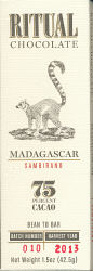 Ritual Chocolate - Madagascar Sambirano 75% (2013 Harvest)