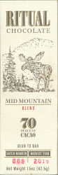 Ritual Chocolate - Mid Mountain Blend 70%