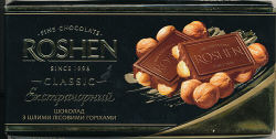Roshen - Extra Dark with Whole Hazelnuts