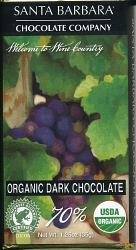 Organic Dark Chocolate 70% (Santa Barbara Chocolate Co.)
