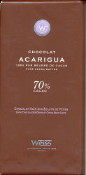 Acarigua 70% Dark Chocolate & Crunchy Cocoa Bean Chips (Weiss)