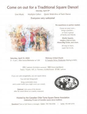 Canadian Old Time Square Dance Association Canadian Old Time Square Dance Association