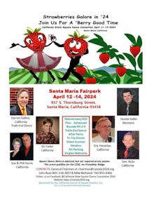 Flyer for 63rd California State Convention - Strawberries Galore in '24