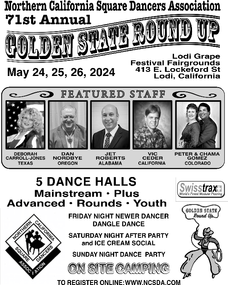 Flyer for Golden State Round Up 2024