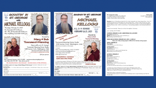 Flyer for Michael Kellogg Double-Header Weekend