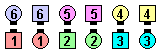 6 couple facing lines