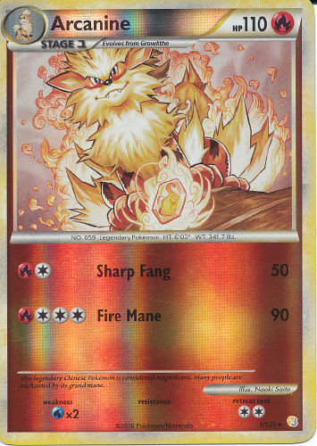 Arcanine (Reverse Holo) - (HeartGold & SoulSilver)