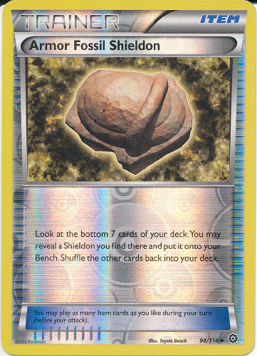 Armor Fossil Shieldon (Reverse Holo) - (Steam Siege)