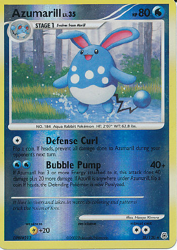 Azumarill (Reverse Holo) - (Diamond And Pearl Base Set)