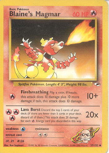 Blaine's Magmar - (Gym Heroes)