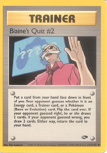 Blaine's Quiz #2 - (Gym Challenge)