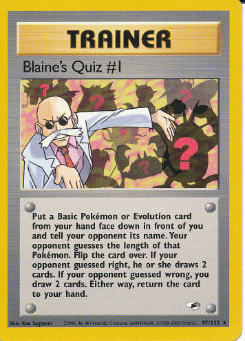 Blaine's Quiz #1 - (Gym Heroes)