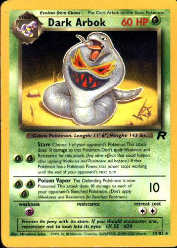 Dark Arbok (WOTC Stamp) - (Team Rocket)