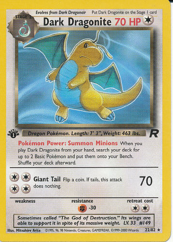 Dark Dragonite - (Team Rocket)