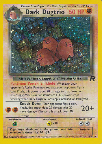 Dark Dugtrio - (Team Rocket)