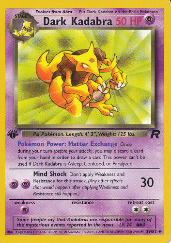 Dark Kadabra - (Team Rocket)