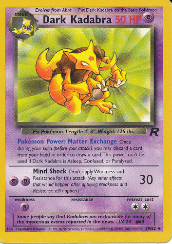 Dark Kadabra - (Team Rocket)