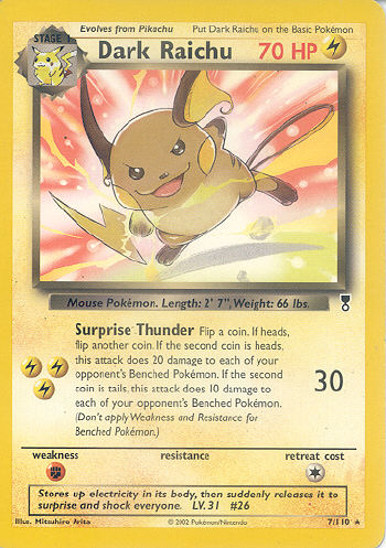 Dark Raichu - (Legendary Collection)