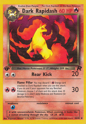 Dark Rapidash - (Team Rocket)