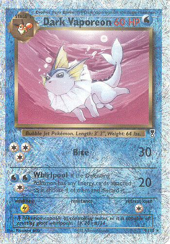 Dark Vaporeon (Reverse Holo Shiny) - (Legendary Collection)