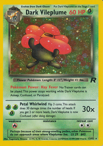 Dark Vileplume - (Team Rocket)