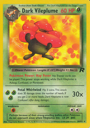 Dark Vileplume - (Team Rocket)