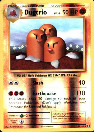 Dugtrio (Reverse Holo) - (Evolutions)