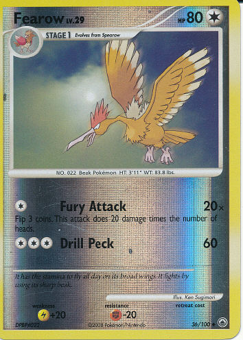 Fearow (Reverse Holo) - (DP - Majestic Dawn)