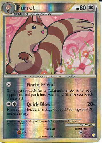 Furret (Reverse Holo) - (HeartGold & SoulSilver)