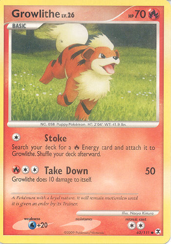 Growlithe - (Platinum - Rising Rivals)