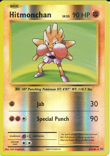 Hitmonchan (Reverse Holo) - (Evolutions)