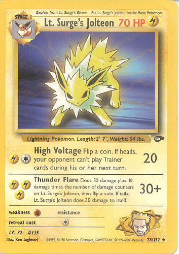 Lt. Surge's Jolteon - (Gym Challenge)