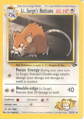 Lt. Surge's Raticate - (Gym Challenge)