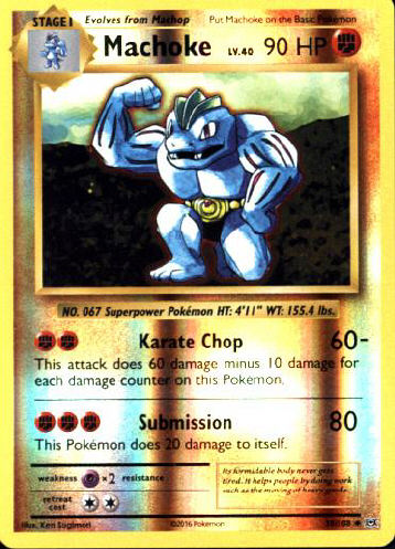 Machoke (Reverse Holo) - (Evolutions)