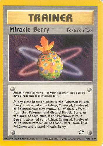 Miracle Berry (Pokémon Tool) - (Neo Genesis)