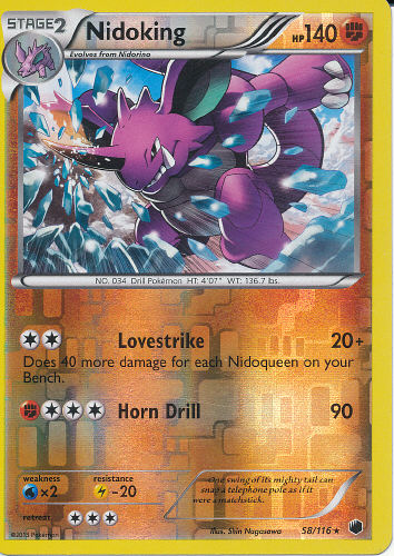 Nidoking (Reverse Holo) - (Plasma Freeze)